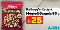 KELLOGG'S KARIŞIK MEYVELİ GRANOLA 60 G fiyat ve kampanya bilgisi